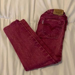Levi’s 710 super skinny magenta jeans